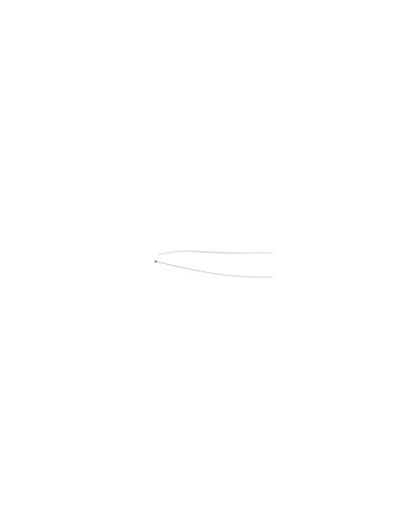 Câble souple à embout tonneau - Longueur totale : 2500mm Ø: ext: 1,2mm