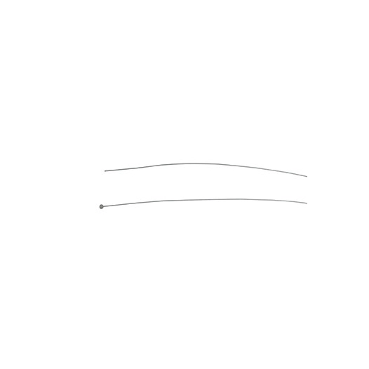 Câble souple à embout tonneau - Longueur totale : 1000mm Ø: ext: 1,6mm