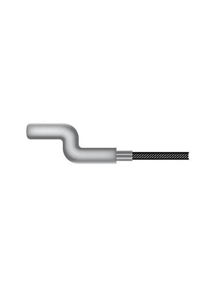 Câble souple universel avec embout en ''Z''. L. totale:2500mm - Ø: ext:1,4mm.