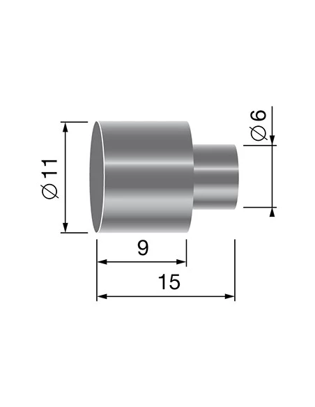 Butée de gaine, pour gaine de Ø: 9,5mm.