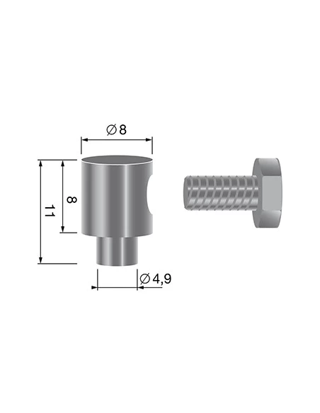 Serre-câble, pour câbles jusque Ø: 2,5mm.