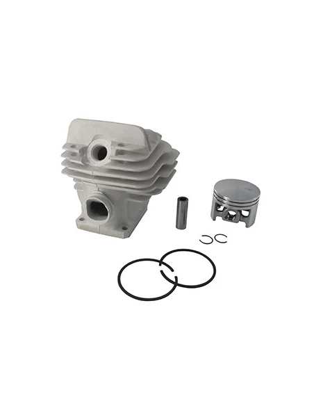 Cylindrée complète avec trou pour décompresseur Ø: 44mm adaptable pour STIHL modèles 026 et MS260. Remplace origine: 11200201209