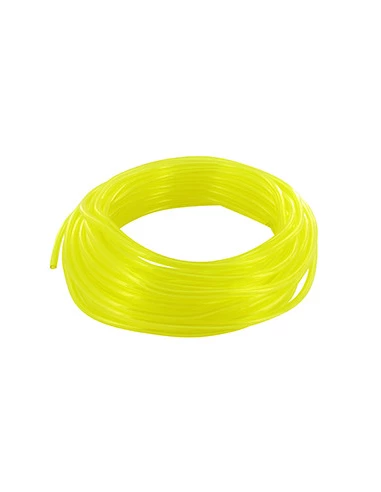 Durite jaune translucide ''Spéciale carburant''. L: 15m Ø int:.: 2.5mm Ø: ext.: 5mm.