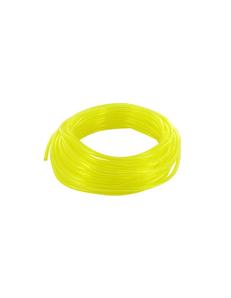 Durite jaune translucide ''Spéciale carburant''. L: 15m Ø int:.: 2.5mm Ø: ext.: 5mm.