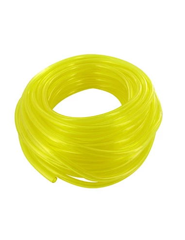 Durite jaune translucide ''Spéciale carburant''. L: 15m Ø int:.: 5mm Ø: ext.: 8mm.
