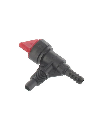 Robinet essence en ligne 90° adaptable pour BRIGGS & STRATTON. Remplace origine: 399517, 396244