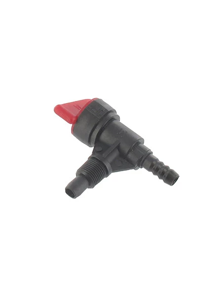 Robinet essence en ligne 90° adaptable pour BRIGGS & STRATTON. Remplace origine: 399517, 396244