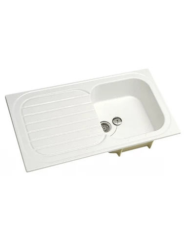 evier vallauris 1c 1e blanc