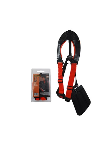 Harnais débroussaillage professionnel grand confort à sangle réglable spéciale gaucher