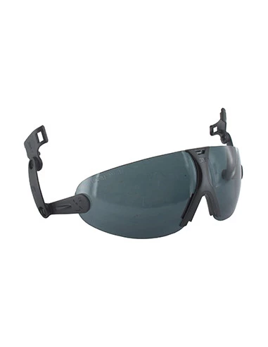 Lunettes intégrées en polycarbonate gris, anti-buée et anti-rayures, pour casques et coiffes 3M™ Peltor™ (nos références 9102377