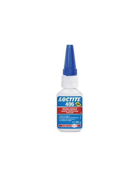 Colle Cyanoacrylate LOCTITE406 pour PE, PP, PTFE, EPDM et plastiques difficiles - 20g