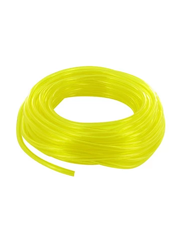 Durite jaune translucide ''Spéciale carburant''. L: 15m Ø int:.: 3.5mm Ø: ext 6.5mm.