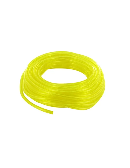 Durite jaune translucide ''Spéciale carburant''. L: 15m Ø int:.: 3.5mm Ø: ext 6.5mm.