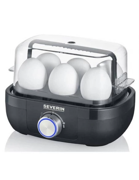 Cuiseur à oeufs 1 à 6 oeufs noir inox - SEVERIN
