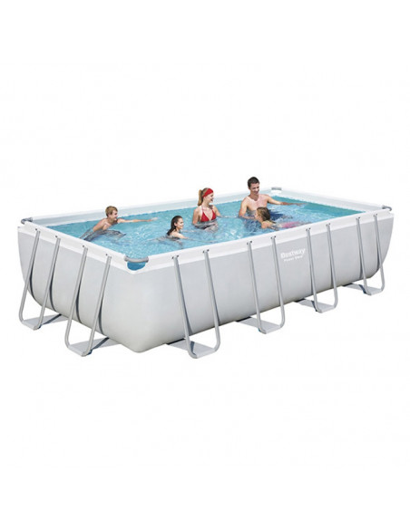 Piscine hors sol power steel 549 x 274 x 122 cm, filtre a cartouche, echelle - BESTWAY