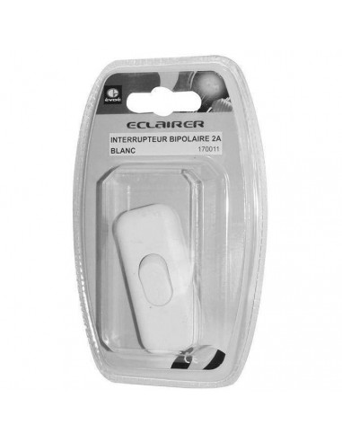 Interrupteur bipolaire 2A pour luminaire noir