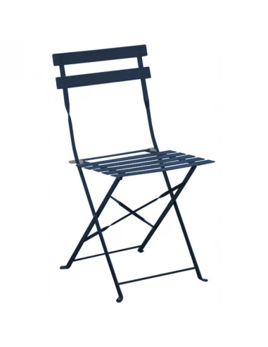 4 chaise acier cuba bleu