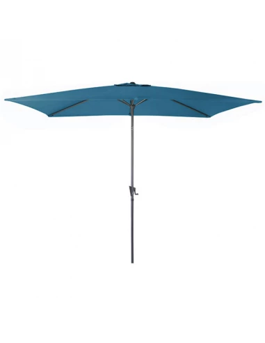 parasol droit tilt 3 x 2 m toile bleue