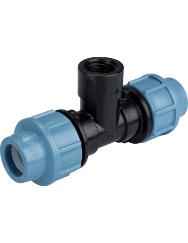 Té de dérivation pour tuyau polyéthylène 20mm égal et femelle 20x27 mm