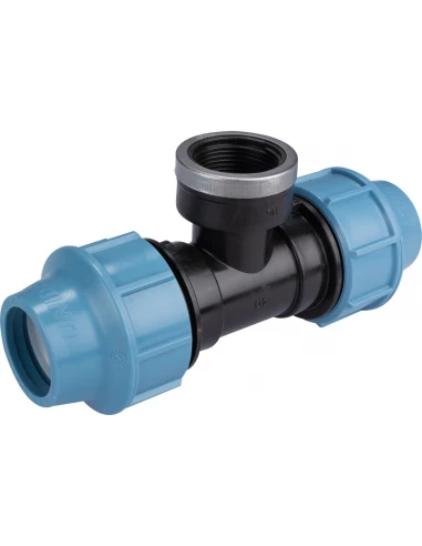 Té de dérivation pour tuyau polyéthylène 40mm égal et femelle 26x34 mm