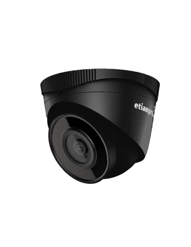 caméra ip à réseau fixe - dôme - 4 mp - noir