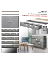 Module 4 petits tiroirs de Meuble style industriel 1.20 m