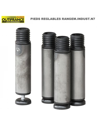 Lot de 4 pieds réglables de Meuble style industriel 1.20 m