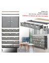 Module 1 grand tiroir de Meuble style industriel 1.20 m