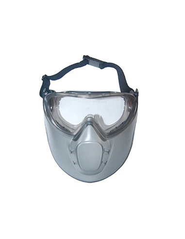 Lunettes et masque de sécurité en polycarbonate et acétate, incolore et antibuée, EN166, résiste aux