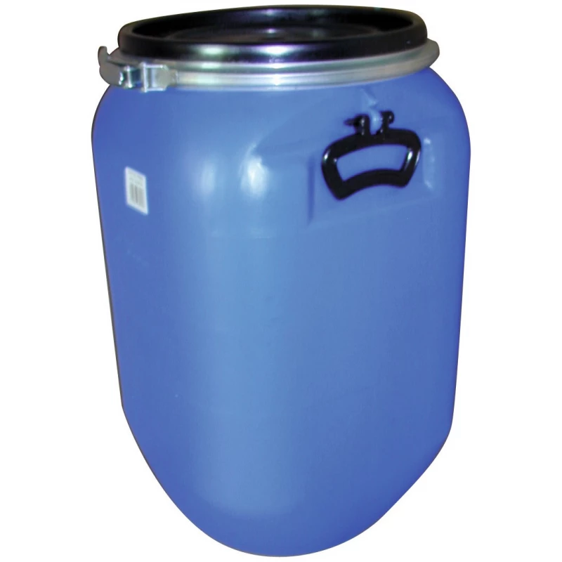 1 Fut De Maceration 60 L Bleu, Avec Couvercle + Cerclage Fer, Qualité Alimentaire - AUTRE