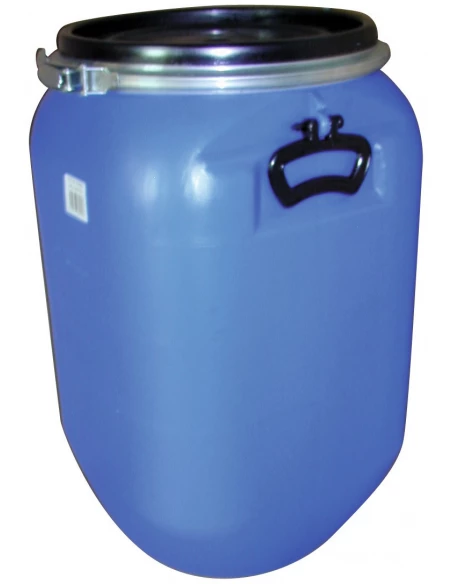 1 Fut De Maceration 60 L Bleu, Avec Couvercle + Cerclage Fer, Qualité Alimentaire - AUTRE