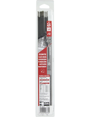 Électrodes GYS Fonte 2.5mm Soudage haute qualité de la fonte - GYS