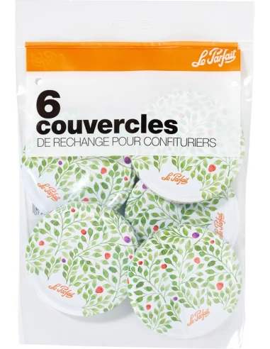 Couvercle pour pot de confiture diamêtre 82mm sachet de 6 - LE PARFAIT