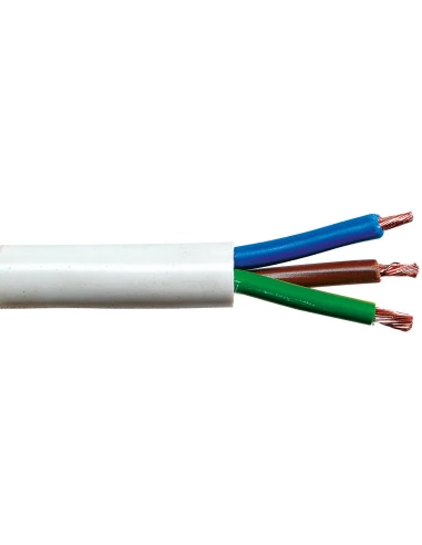 Cable h05 vv-f 2,5 mm² 3g 2,5 mm² blanc l couronne 50 m