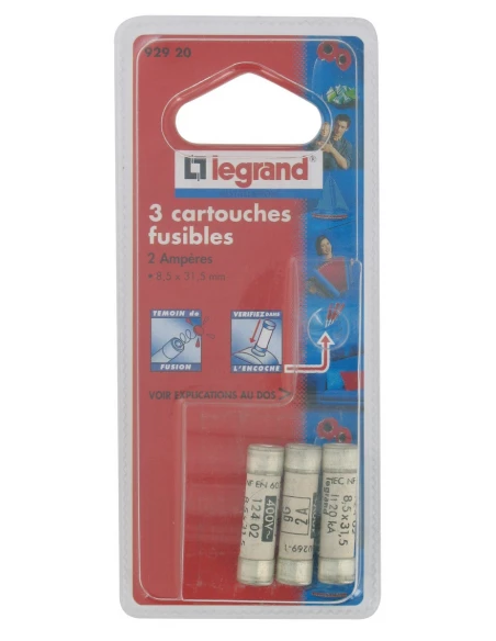 3 Fusibles À Voyant Legrand 92920 8,5 X 31,5 2a