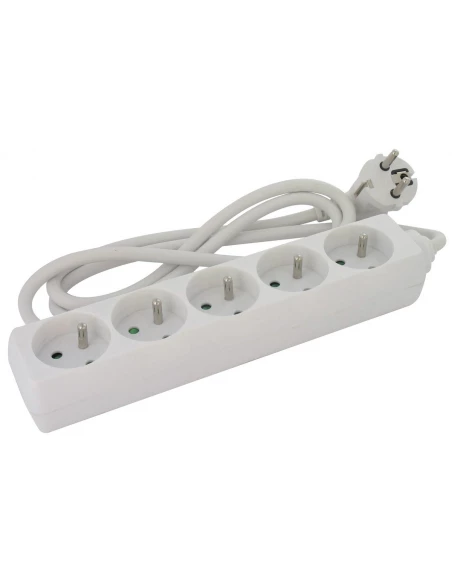 Bloc multiprise standard 3g 1mm² sans interrupteur 5 x 2p+t 1,50