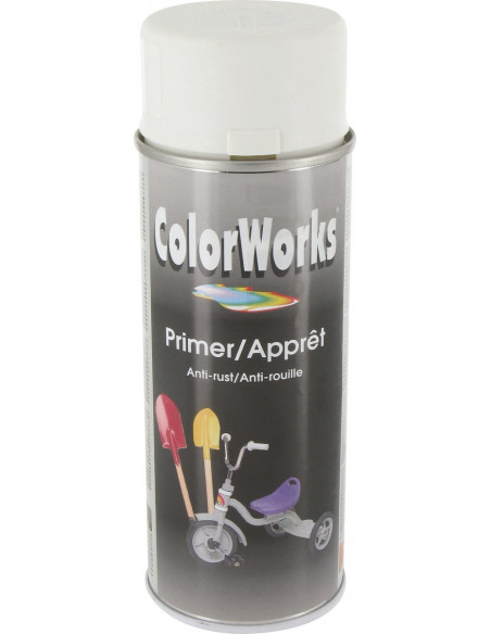 Apprêt Blanc Aérosol Colorworks Préparation de surface rapide et uniforme - Colorworks