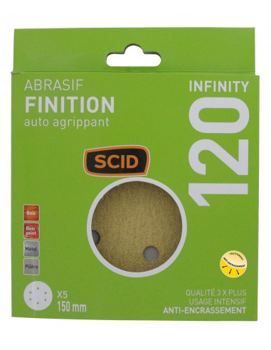 Disque Infinity D150 G120 Disque abrasif auto-agrippant G120 - SCID
