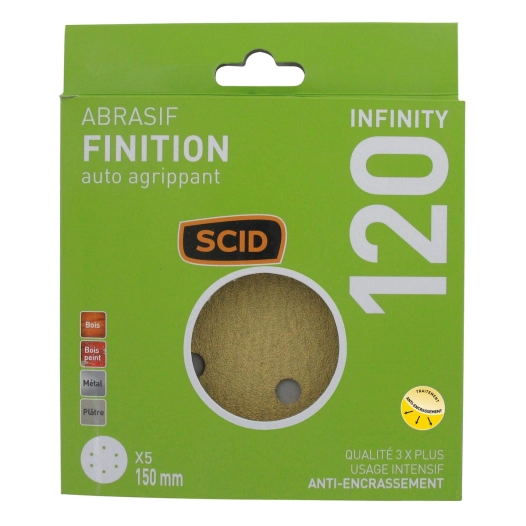 Disque auto-agrippant ø 150 mm 6 trous 120 5