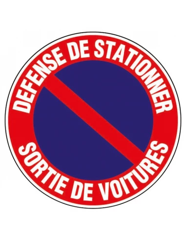 Disque rigide ø 18 cm défense de stationner sortie de voitures