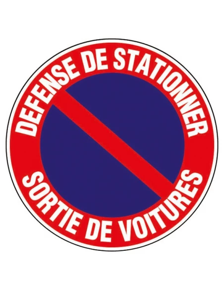 Disque rigide ø 18 cm défense de stationner sortie de voitures