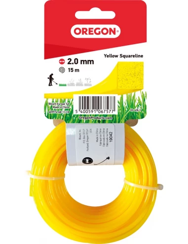 Fil carre jaune 2 0mm 15m