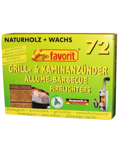 Allume feu bois compresse x72 1828