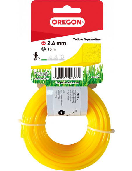 Fil carre jaune 2 4mm 15m