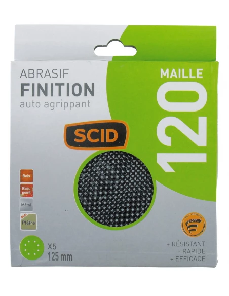 Disque auto-agrippant ø 125 mm grain 120 - 5 pièces