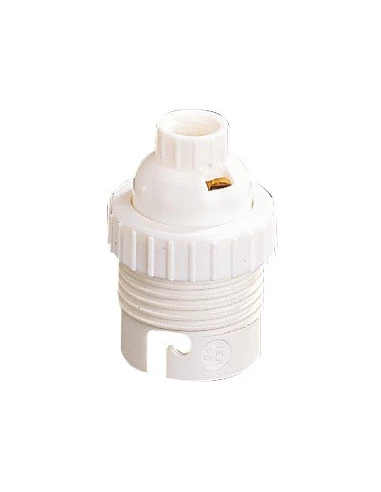 Douille b22 nylon avec passage de fil v raccord ø 10 mm simple bague