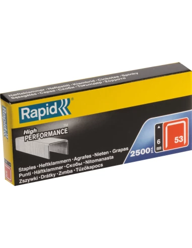 Agrafe n°53, 6mm, galva 2500 pièces - RAPID