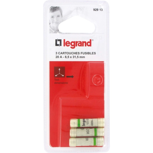 Cartouche domestique sans voyant 230 v 20 31,5 x 8,5 3