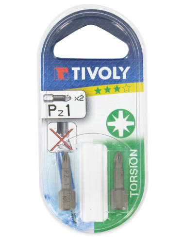 Embout torsion pour vis pz 25 mm 2 pz 2