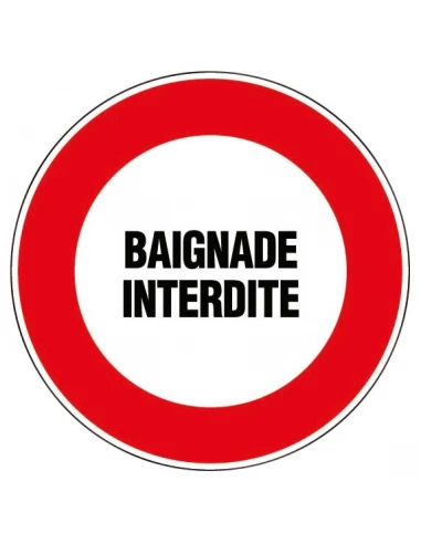 Disque plastique ø 30 cm baignade interdite